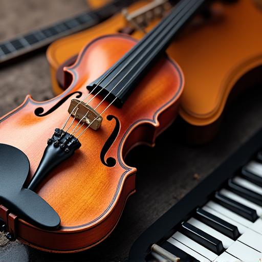 Musikinstrumente Violine Gitarre Klavier